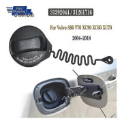 31392044 För 2004-2012 Volvo S60 S40 S80 V60 V70 XC90 XC60 XC70 Bränsletanklock Bränslepåfyllningslock med fästband 31261716 Biltillbehör-FY-