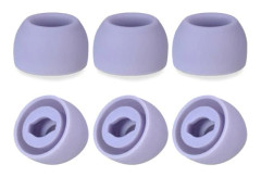 Silikonöronproppar ersättningsset 3 par – säker passform för pendling, träning och resor, tre storlekar, kompatibelt med Samsung Galaxy Buds Pro Purple