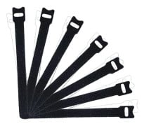 Kabelband med kardborre 100-pack Svart