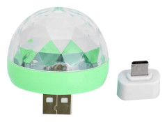 USB Party Lights Mini Ball Ljudkontroll Färgglad DJ-lampa för Födelsedag Bröllop Klubbdekorationer