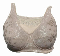 Bimei Mastektomi-BH med fickor för bröstproteser, trådlös vardags-BH för kvinnor, plusstorlek 8103, beige, 34a Beige 34C