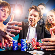 Pokerchipset, 300 marker, Texas Hold'em, aluminiumfodral