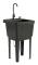 Portabel campingvask 50x48x118 cm svart plast och metall