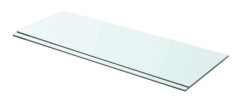 Vägghylla - EXKLUSIV HEM - 70 x 25 cm - Härdat glas - Belastning 15 kg - Paket med 2 stycken Transparent
