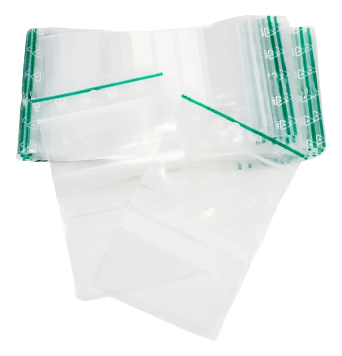 Zip-påse med skrivfält 70x100 mm, 100-pack