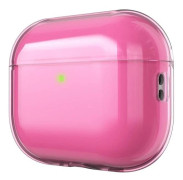 KeyBudz Jelly Series Transparent Case for AirPods Pro 3rd Gen - Neon pink