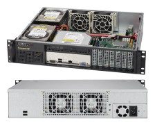  Supermicro SC523 L-505B - Kan monteras i rack - 2U - ATX 500 Watt - svart