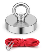 Magnetfiskeset 160 KG - 10 m rep + karbinhake med skruvlås - magnetfiske för barn - Fars dag-present - för att samla föremål i p
