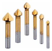 Conical countersink metal wood, titanium metal drill bit chamfer HSS 90 degrees 6.3mm, 8.3mm, 10.4mm, 12.4mm, 16.5mm, 20.5mm walnut countersink