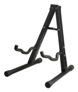 Black Iron Guitar Stand - Unique Foldable Design, Stable A-Frame Stand for Bass Display - Perfect-XF31-
