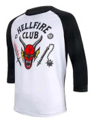 Hellfire Club Stranger Things T-shirt Polyester Grafisk Trekvartsärm Unisex Fan Topp Svart Vit 100cm Three-quarter sleeves 100cm