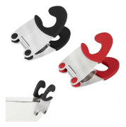 Kastrullklämma, Skedhållare i rostfritt stål, Anti-skållningsklämma, Skedhållare, Rostfria klämmor, Kastrullklämma för redskap, 2-pack (Röd och ...
