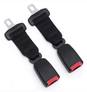 Säkerhetsbältesförlängare 2-pack, enkel att installera bilbältesförlängning för bättre passform, vuxna förare och passagerare, svart 23 cm