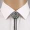Fashion Western Cowboy Tie with Glittering Long Star Texas Bolo Tie Necklace