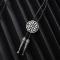 Fashion Western Cowboy Tie with Glittering Long Star Texas Bolo Tie Necklace