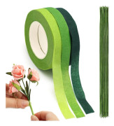 3 Rolls - Floral - Self-Adhesive - Flower Tape - Wrapping Tape - Florist - Green - Floral - Flower Tape