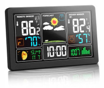 Wireless Color Weather Station with Indoor and Outdoor Thermometer and Clock-FA-