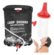 20 Liter Portabel Dusch, Väska med Avtagbar Slang och På/Av, Varmvatten för Camping och Vandring
