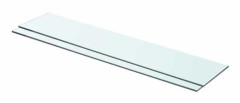 Hyllplan - EXKLUSIV HEM - 2 st - Härdat glas - 70x15 cm - Belastning 15 kg Transparent