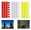 Reflective strips with anti-wear, retroreflective stickers