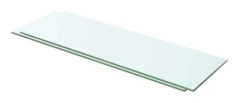 Vägghyllor - EXKLUSIV HEM - 60 x 15 cm - Härdat glas - Transparent - Belastning 15 kg Transparent