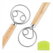 Danish Whisks in Stainless Steel Dutch Dough Mixer for Baking