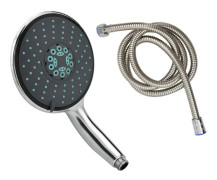 vidaXL Multifunktionellt duschhandtag med 1,5 m slang krom Silver