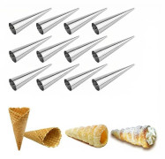 10 pcs stainless steel cream horn molds - cone molds