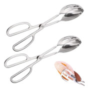 【NX】Stektång i rostfritt stål, 2 delar, 25,3 cm, Kompatibel med biff, våfflor, grill