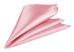 Ficknäsduk för män, italiensk fyrkantig satinnäsduk för formell klädsel, enfärgade näsdukar för kostymficka (Rosa)