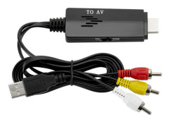 HD till AV RCA-omvandlarkabel 480i 576i Hane till Hane Videokonverterare för TV VHS VCR