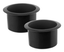 OUNONA 2 st Svarta Plast Fåtöljhandtag Ersättning Mugghållare Insats för Soffa Båt Soffa Fåtölj Bil Lastbil Bord