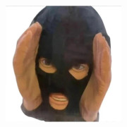 Scary Peeper Freak Halloween Dekoration Clown Inomhus och Utomhus Fönsterdekaler Headgear