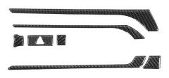7-dels Navigationspanel Trim Central Control Air Vent Dekoration Kolfiber Passar för Mazda MX-5 ND/Roadster ND 16-20LHD