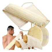 Exfolierande ryggskrubb gjord av linfiber En traditionell ba B one size