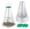 Växtklocka för köksträdgård, 30-pack, återanvändbart växtskydd med roterande ventilationslock, växthusklocka 24 x 20,5 cm (transparent)