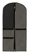 Plaggpåse Vattentät Dammtät Hängande Klädskydd Flerficksdesign Dragkedja Kläder Black