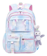 Barn Flickor Skolryggsäck Barn Primär Skolväska Bokväska Vattentät Nylon Ryggsäck Casual Daypack 5-12 År F