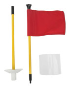Golfnål Set för miniputtinggreen Flagsticka Yard Practice Supplies Bärbar 2-sektion Löstagbar Röd