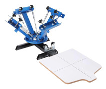 4-färgs 1-station Silkscreen Tryckpress Skärmtrycksmaskin