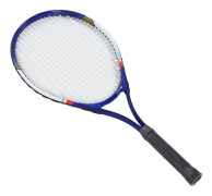 27 tums tennisracket för vuxna tonåringar aluminiumlegering nylon fritids tennisracket med racketväska för nybörjare blå
