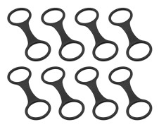8-pack Dykmask Snorkelmask Hållare Lätt att Använda Figur 8 Koppling Rörhållare Hållbar för Dykning Snorkling Svart 8st