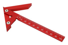 Centermått 105 mm 45 grader 90 grader Aluminiumlegering Linjal Mät- och ritsverktyg för träbearbetning