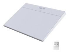BOSTO T02 Trådlös och Trådbunden Pekplatta 2,4G & BT & USB Ultratunn Yta av Härdat Glas Bärbar Pekplatta Multi vit