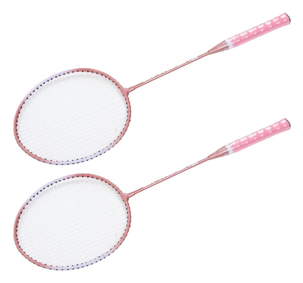 Badmintonracketar Rosa Professionella Separata Järnlegering Badmintonracketar för Nybörjare Studentträning