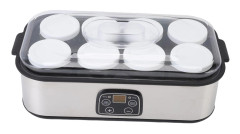 Yoghurtmaskin 0-48 timmars timer 8 koppar Automatisk temperaturkontroll Elektrisk yoghurtmaskin för hemmet EU-kontakt 220V L