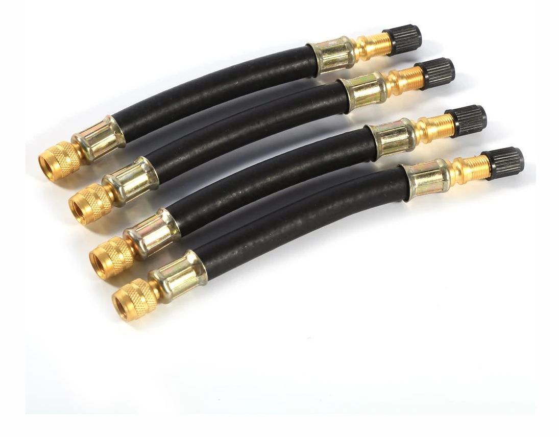 4x 140mm Flexibel DäckventilförlängareDäck Hjul Lastbil Transit Adapter Klämmor vit