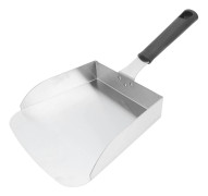 Stor stekspade rostfritt stål grillning matflyttare matspade hamburgarspatel för wokmatlagning L
