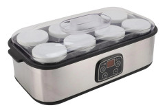 Yoghurtmaskin Automatisk med Justerbar Temperatur Tidskontroll LCD-Display för Milkshake Sylt Glass Pudding
