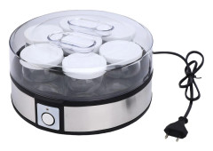 Elektrisk Yoghurtmaskin 20W Rostfritt Stål Multifunktionell Bärbar Hemma Yoghurtmaskin för Sylt Puddingar